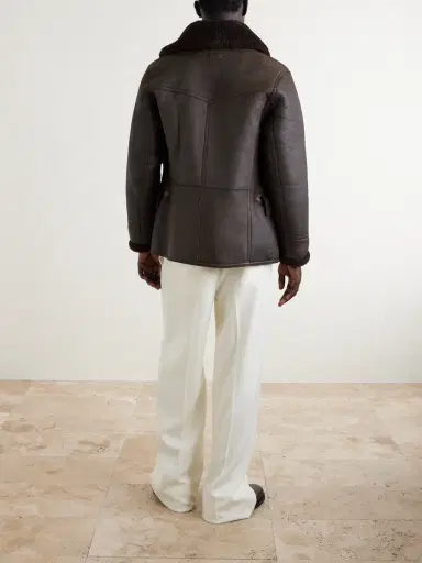 RRL Slim-Fit Double-Breasted Shearling Coat - Men | Thumbnail 4 RRL Slim-Fit Double-Breasted Shearling Coat - Men | Thumbnail 4