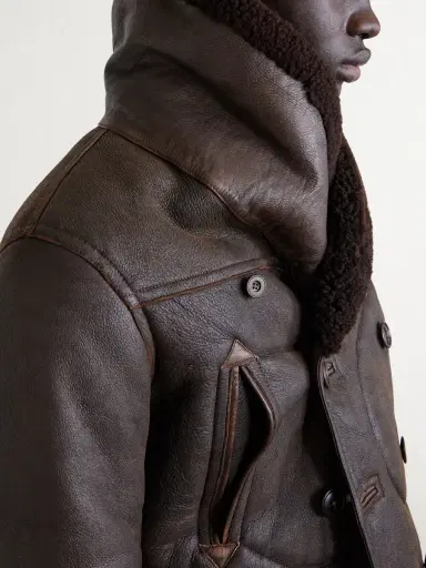 RRL Slim-Fit Double-Breasted Shearling Coat - Men | Thumbnail 5 RRL Slim-Fit Double-Breasted Shearling Coat - Men | Thumbnail 5