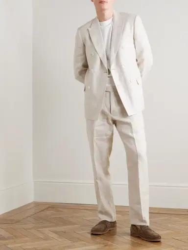 MR P. Double-Breasted Houndstooth Linen Suit Jacket - Men | Thumbnail 2 MR P. Double-Breasted Houndstooth Linen Suit Jacket - Men | Thumbnail 2