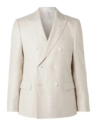 MR P. Double-Breasted Houndstooth Linen Suit Jacket - Men | Thumbnail 1 MR P. Double-Breasted Houndstooth Linen Suit Jacket - Men | Thumbnail 1