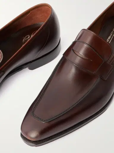 George Cleverley George Leather Penny Loafers - Men | Thumbnail 5 George Cleverley George Leather Penny Loafers - Men | Thumbnail 5