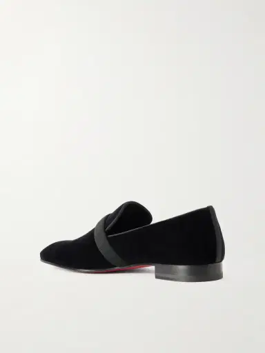 Christian Louboutin Dandydeco Grosgrain-Trimmed Velour Loafers - Men | Thumbnail 4 Christian Louboutin Dandydeco Grosgrain-Trimmed Velour Loafers - Men | Thumbnail 4