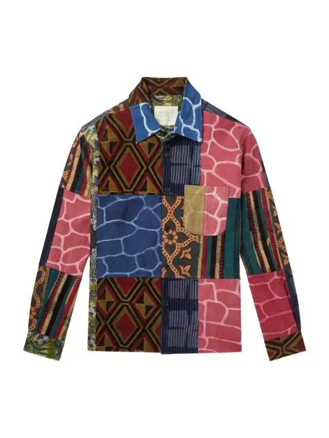 Kardo Luis Printed Patchwork Cotton Shirt - Men
