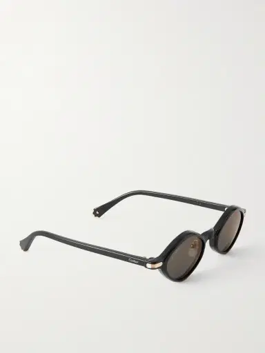 Cartier Eyewear Godron Oval-Frame Acetate Sunglasses - Men | Thumbnail 4