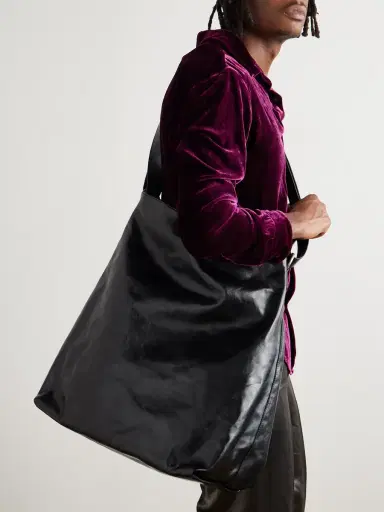Dries Van Noten Glossed-Leather Tote Bag - Men | Thumbnail 2 Dries Van Noten Glossed-Leather Tote Bag - Men | Thumbnail 2