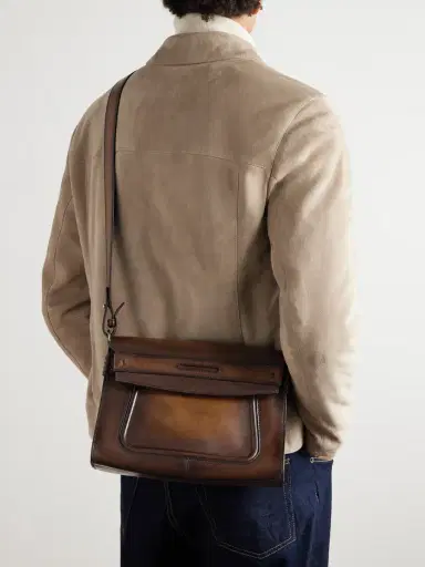 Berluti Andy Venezia Leather Messenger Bag - Men | Thumbnail 2 Berluti Andy Venezia Leather Messenger Bag - Men | Thumbnail 2