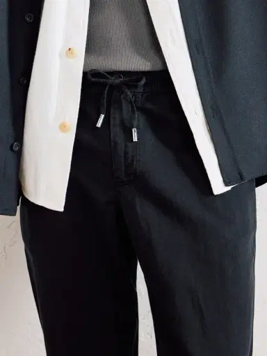 MR P. Straight-Leg Cotton and Linen-Blend Twill Drawstring Trousers - Men | Thumbnail 5