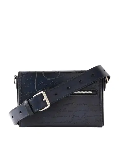 Berluti Jour de Poche Scritto Venezia Leather Messenger Bag - Men | Thumbnail 1 Berluti Jour de Poche Scritto Venezia Leather Messenger Bag - Men | Thumbnail 1