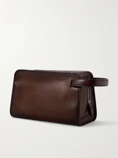 Berluti Morning Debossed Full-Grain Venezia Leather Wash Bag - Men | Thumbnail 2 Berluti Morning Debossed Full-Grain Venezia Leather Wash Bag - Men | Thumbnail 2