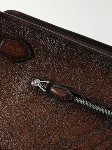 Berluti Morning Debossed Full-Grain Venezia Leather Wash Bag - Men | Thumbnail 3 Berluti Morning Debossed Full-Grain Venezia Leather Wash Bag - Men | Thumbnail 3
