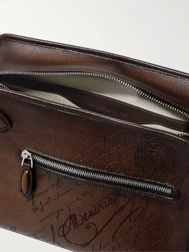 Berluti Morning Debossed Full-Grain Venezia Leather Wash Bag - Men | Thumbnail 4 Berluti Morning Debossed Full-Grain Venezia Leather Wash Bag - Men | Thumbnail 4