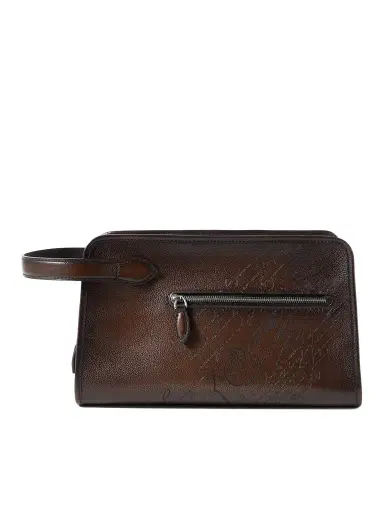 Berluti Morning Debossed Full-Grain Venezia Leather Wash Bag - Men | Thumbnail 1 Berluti Morning Debossed Full-Grain Venezia Leather Wash Bag - Men | Thumbnail 1