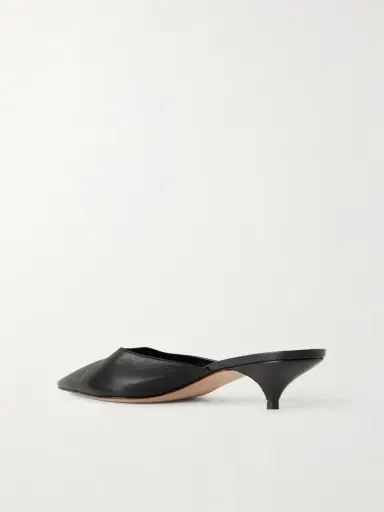 The Row Lisa Polished Leather Mules | Thumbnail 3 The Row Lisa Polished Leather Mules | Thumbnail 3