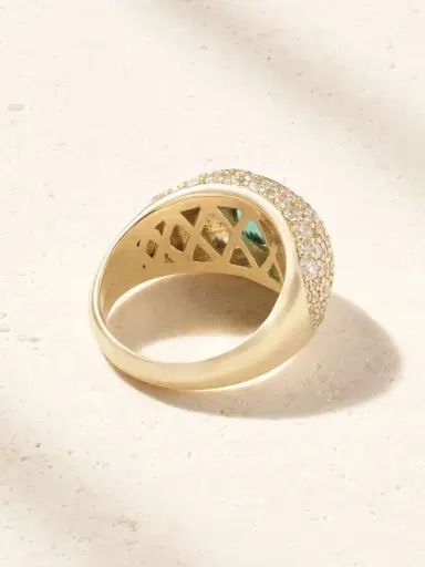 Marlo Laz La Salina 14-karat Gold, Indicolite And Diamond Ring | Thumbnail 3