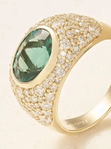 Marlo Laz La Salina 14-karat Gold, Indicolite And Diamond Ring | Thumbnail 4