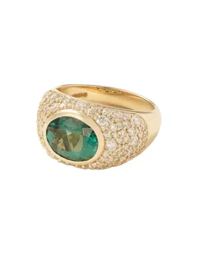 Marlo Laz La Salina 14-karat Gold, Indicolite And Diamond Ring | Thumbnail 1
