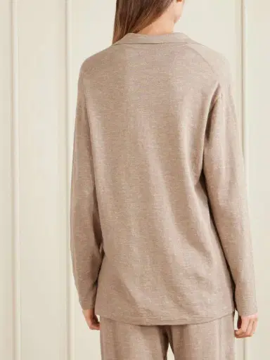 The Row Niosa Cotton And Linen-blend Polo Shirt | Thumbnail 4 The Row Niosa Cotton And Linen-blend Polo Shirt | Thumbnail 4