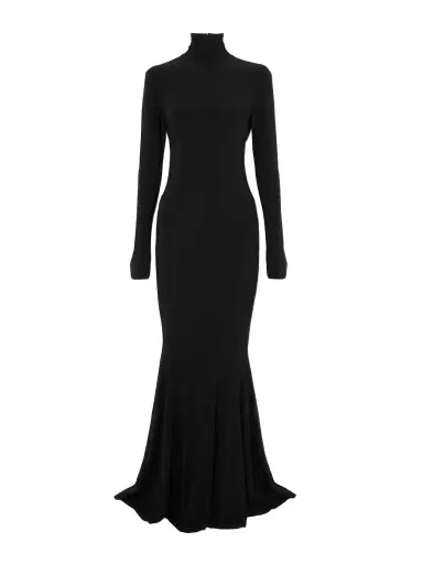 Norma Kamali Stretch-jersey Turtleneck Gown | Thumbnail 1 Norma Kamali Stretch-jersey Turtleneck Gown | Thumbnail 1
