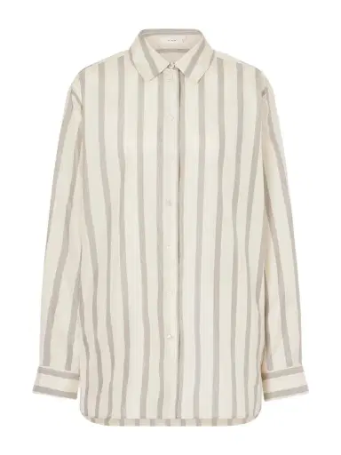 The Row Sisilia Oversized Pinstriped Silk-twill Shirt | Thumbnail 1
