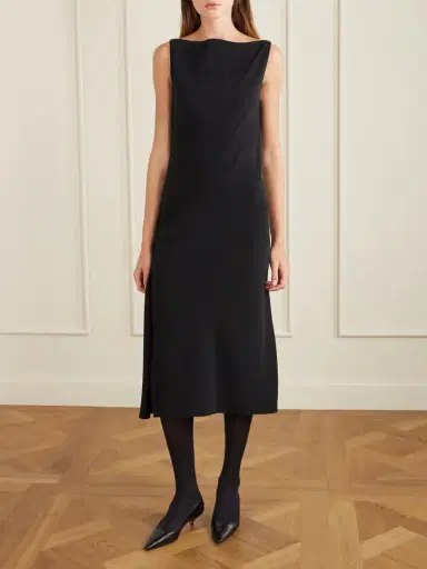 The Row Ender Crepe Midi Dress | Thumbnail 2 The Row Ender Crepe Midi Dress | Thumbnail 2