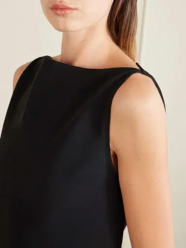 The Row Ender Crepe Midi Dress | Thumbnail 4 The Row Ender Crepe Midi Dress | Thumbnail 4