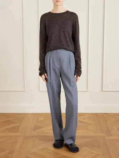 The Row Nile Cashmere, Silk And Linen Blend Sweater | Thumbnail 2 The Row Nile Cashmere, Silk And Linen Blend Sweater | Thumbnail 2