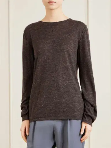The Row Nile Cashmere, Silk And Linen Blend Sweater | Thumbnail 3 The Row Nile Cashmere, Silk And Linen Blend Sweater | Thumbnail 3