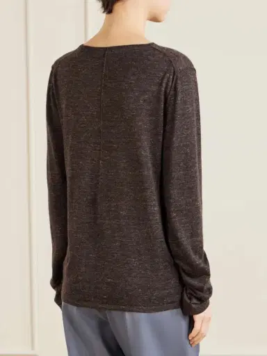 The Row Nile Cashmere, Silk And Linen Blend Sweater | Thumbnail 4 The Row Nile Cashmere, Silk And Linen Blend Sweater | Thumbnail 4