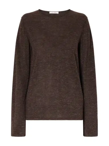 The Row Nile Cashmere, Silk And Linen Blend Sweater | Thumbnail 1 The Row Nile Cashmere, Silk And Linen Blend Sweater | Thumbnail 1