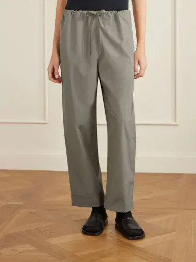 The Row Delano Cropped Cotton Wide-leg Pants | Thumbnail 3 The Row Delano Cropped Cotton Wide-leg Pants | Thumbnail 3