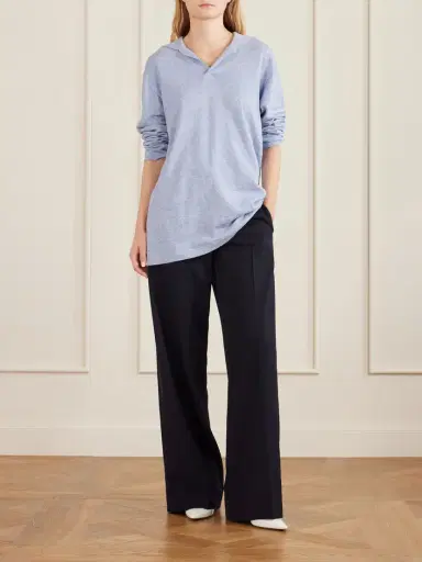 The Row Niosa Cotton And Linen-blend Polo Shirt | Thumbnail 2 The Row Niosa Cotton And Linen-blend Polo Shirt | Thumbnail 2
