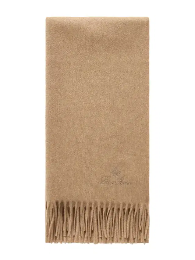 Loro Piana Grande Unita Embroidered Fringed Cashmere Scarf