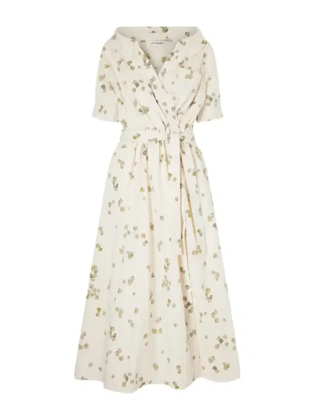 Lydia Belted Printed Cotton-blend Poplin Midi Dress