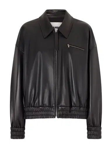 Jil Sander Leather Bomber Jacket | Thumbnail 1 Jil Sander Leather Bomber Jacket | Thumbnail 1