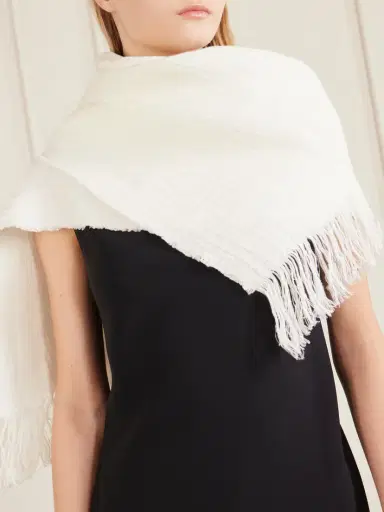 The Row Kastel Fringed Crinkled-linen Scarf | Thumbnail 3