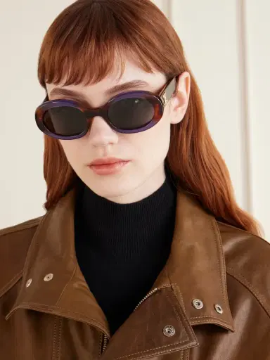 CELINE Eyewear Triomphe Oval-frame Acetate Sunglasses | Thumbnail 2 CELINE Eyewear Triomphe Oval-frame Acetate Sunglasses | Thumbnail 2