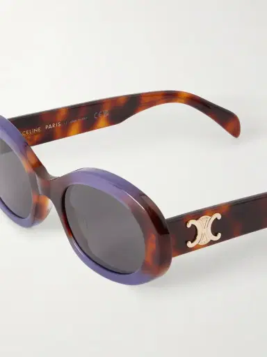 CELINE Eyewear Triomphe Oval-frame Acetate Sunglasses | Thumbnail 4 CELINE Eyewear Triomphe Oval-frame Acetate Sunglasses | Thumbnail 4