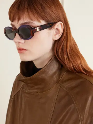 CELINE Eyewear Triomphe Oval-frame Acetate Sunglasses | Thumbnail 5 CELINE Eyewear Triomphe Oval-frame Acetate Sunglasses | Thumbnail 5