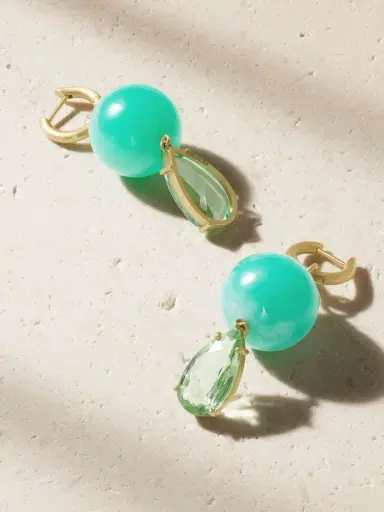 Irene Neuwirth Gumball 18-karat Gold, Chrysoprase And Tourmaline Earrings | Thumbnail 3