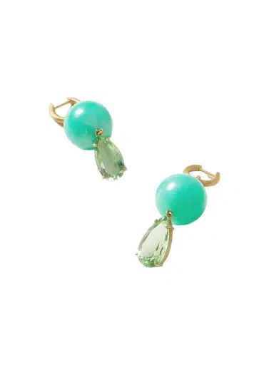 Irene Neuwirth Gumball 18-karat Gold, Chrysoprase And Tourmaline Earrings | Thumbnail 1