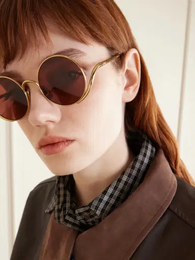 Loewe Round-frame Gold-tone Sunglasses | Thumbnail 5 Loewe Round-frame Gold-tone Sunglasses | Thumbnail 5