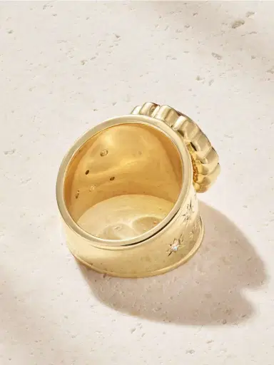Marlo Laz Alix Cigar 14-karat Gold, Aquamarine And Diamond Ring | Thumbnail 3