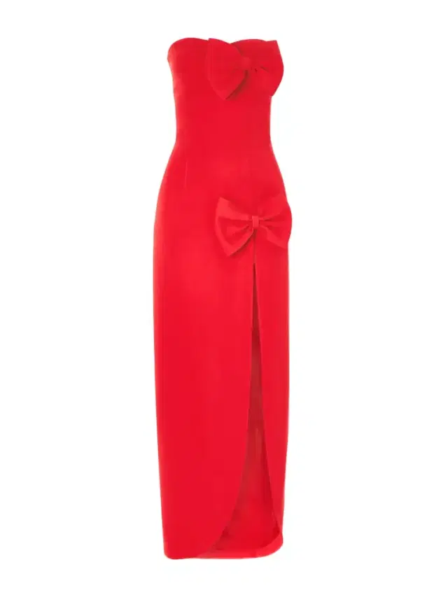 Strapless Bow-embellished Cady Gown