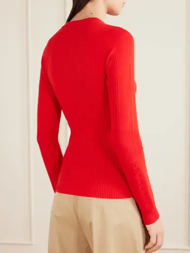 Moncler Grenoble Appliquéd Ribbed-knit T-shirt | Thumbnail 4