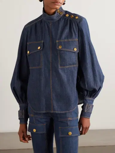 Zimmermann Denim Blouse | Thumbnail 3