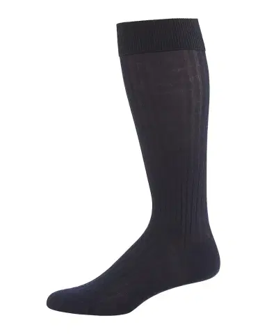 Pantherella Men's Laburnum Over-the-Calf Ribbed Merino Wool Socks | Thumbnail 1