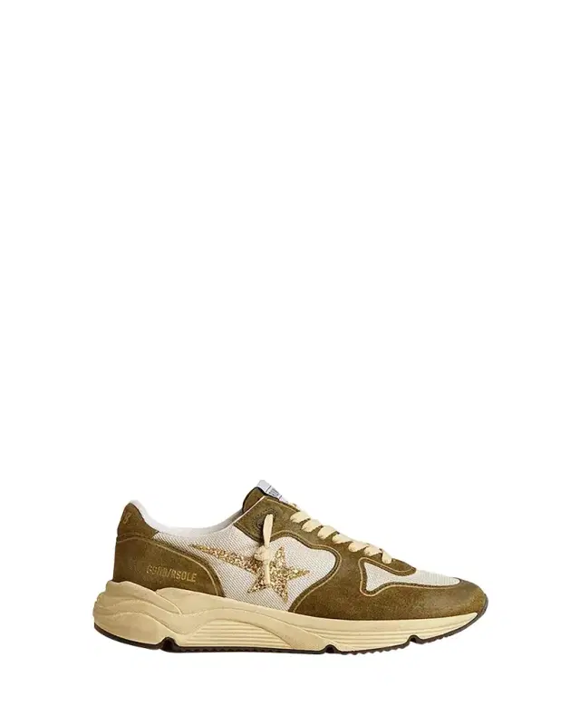 Running Sole Suede and Mesh Sneakers