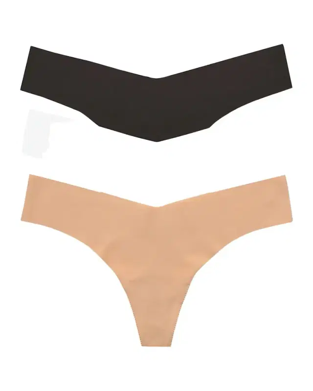 Classic Low-Rise Microfiber Thongs, Pack of 3