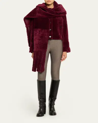 Burberry Lamb Shearling Single-Breasted Jacket | Thumbnail 2 Burberry Lamb Shearling Single-Breasted Jacket | Thumbnail 2