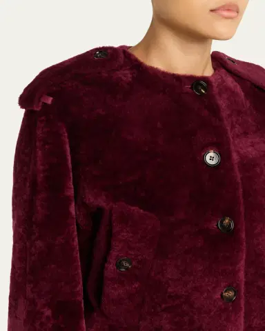 Burberry Lamb Shearling Single-Breasted Jacket | Thumbnail 5 Burberry Lamb Shearling Single-Breasted Jacket | Thumbnail 5